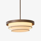 Lampa Wisząca Trzystopniowa z Tkaninowymi Kloszami - 2
