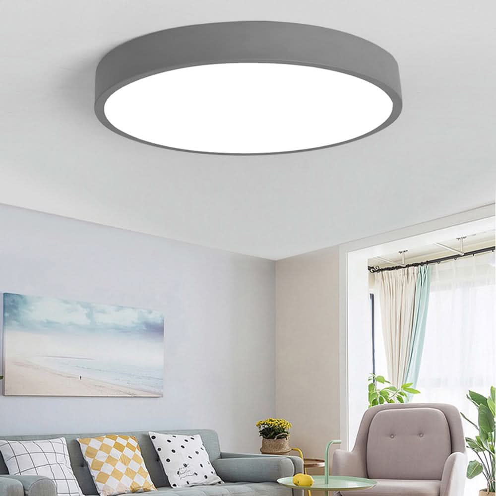 Lampa Sufitowa LED Okrągła Nowoczesna - Szary
