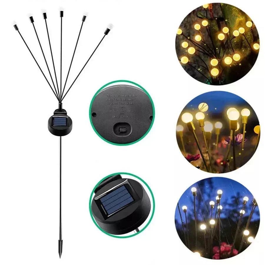 Lampa Ogrodowa Solarna Świetlik z Ciepłobiałymi Diodami LED - 3