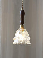 Lampa Wisząca Szklana w Kształcie Meduzy z Bursztynowym Kloszem - 6