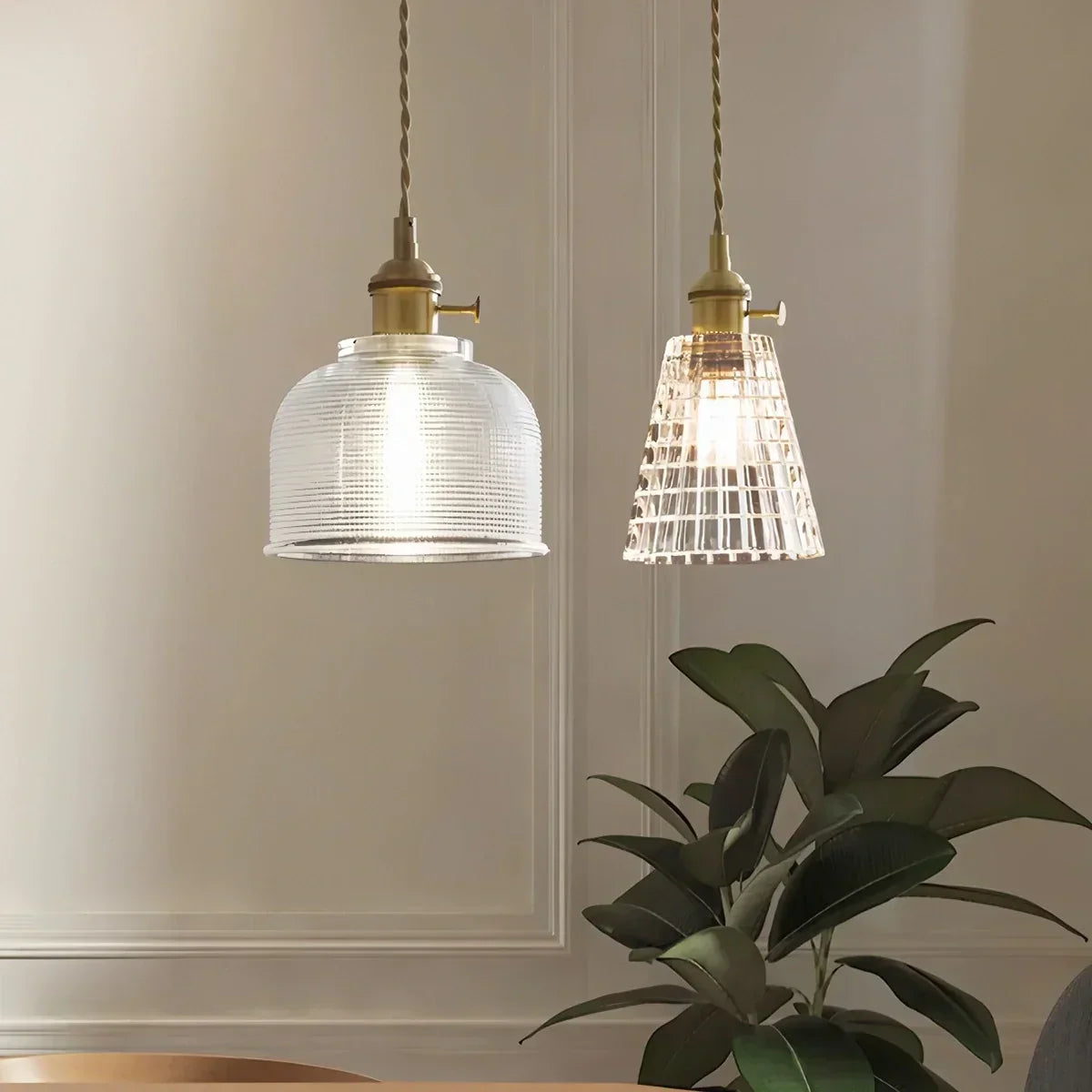 Lampa Wisząca Vintage ze Szklanym Kloszem i Regulowanym Przewodem - 7