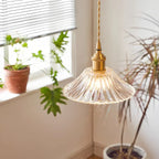 Lampa Wisząca Vintage ze Szklanym Kloszem i Regulowanym Przewodem - 5