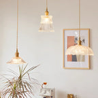 Lampa Wisząca Vintage ze Szklanym Kloszem i Regulowanym Przewodem