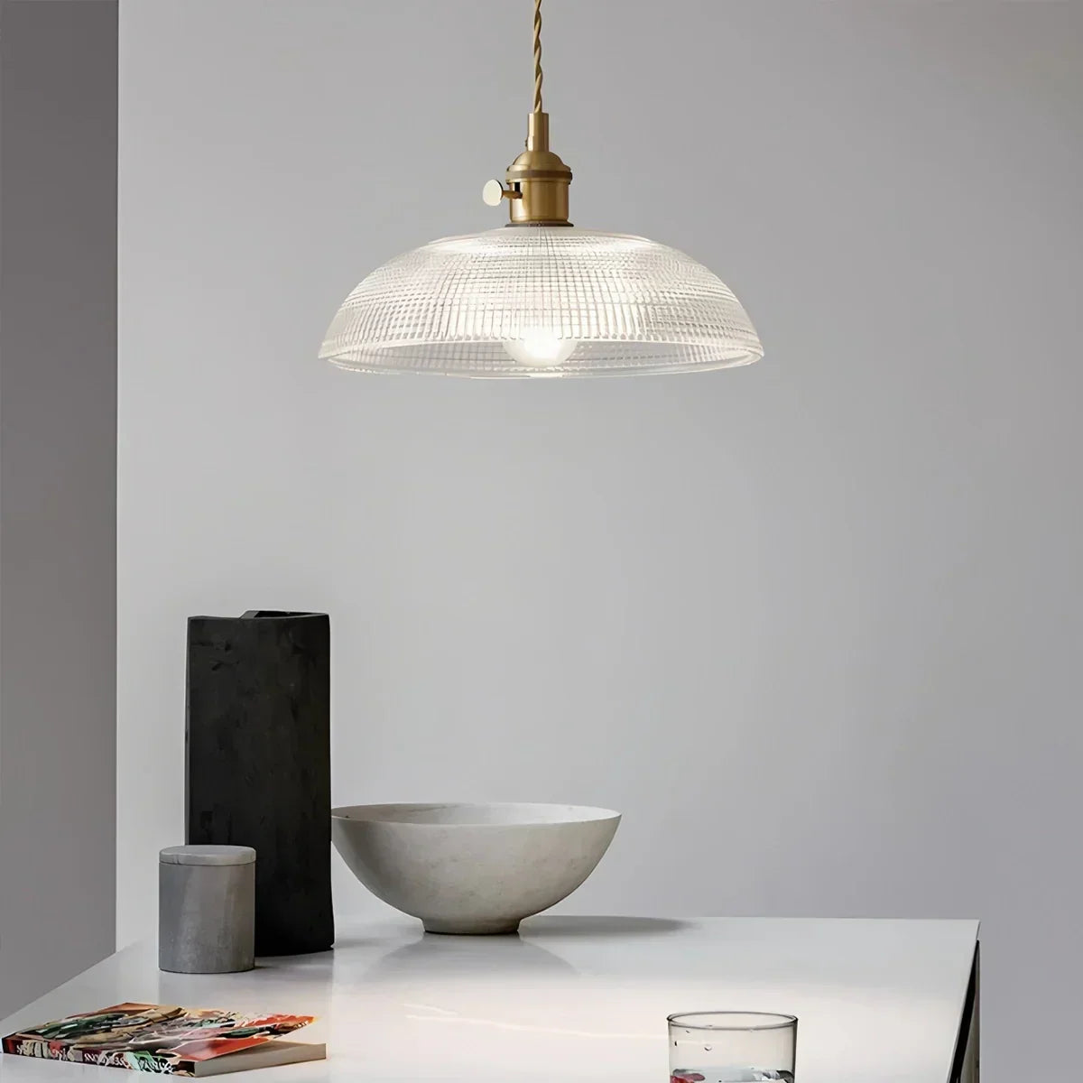 Lampa Wisząca Vintage ze Szklanym Kloszem i Regulowanym Przewodem - 9
