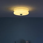 Lampa Sufitowa Art Deco ze Szklanym Kloszem i Oświetleniem LED - 6