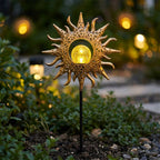 Lampa Ogrodowa Solarna Słońce ze Szklanym Kloszem - 2