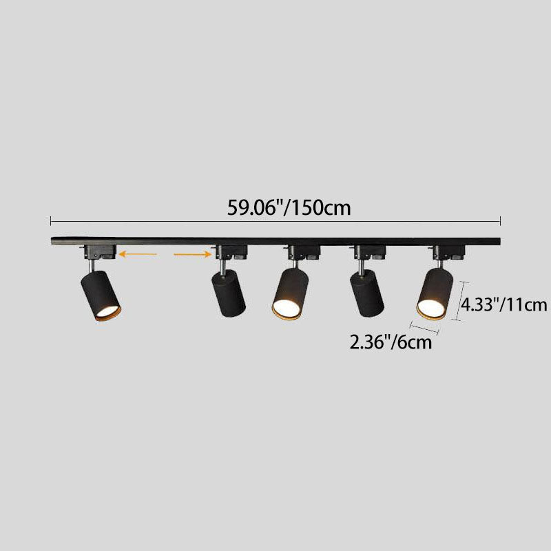 Lampa Szynowa Sufitowa Regulowana z Reflektorami - 8