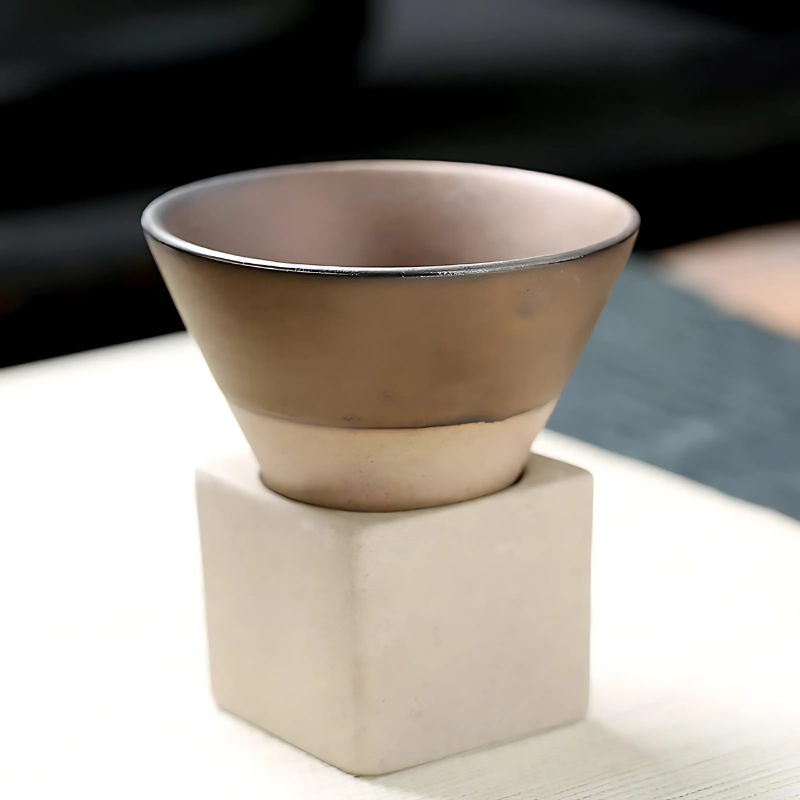 Filiżanki do Espresso Ceramiczne Zestaw 2 Szt. Ręcznie Szkliwione 100 - 5
