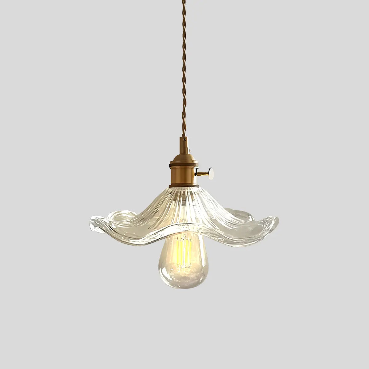 Lampa Wisząca Vintage ze Szklanym Kloszem i Regulowanym Przewodem - 13