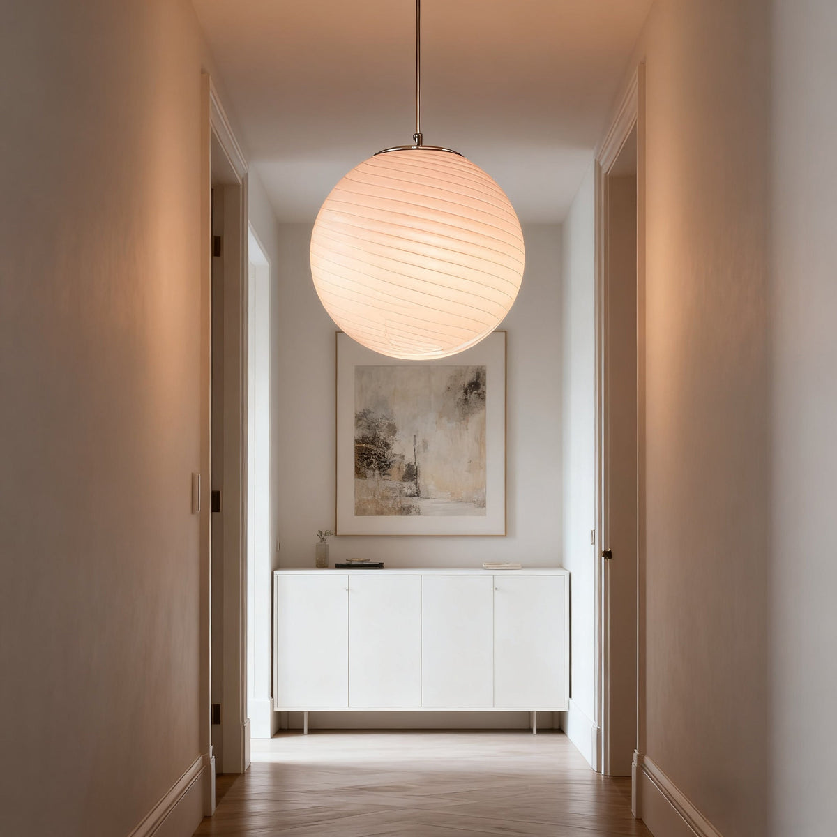 Lampa Wisząca Kula ze Szklanym Kloszem Ręcznie Dmuchanym - 8
