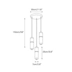 Lampa Wisząca Mosiężna z Kloszami w Stylu Alabastru - 5