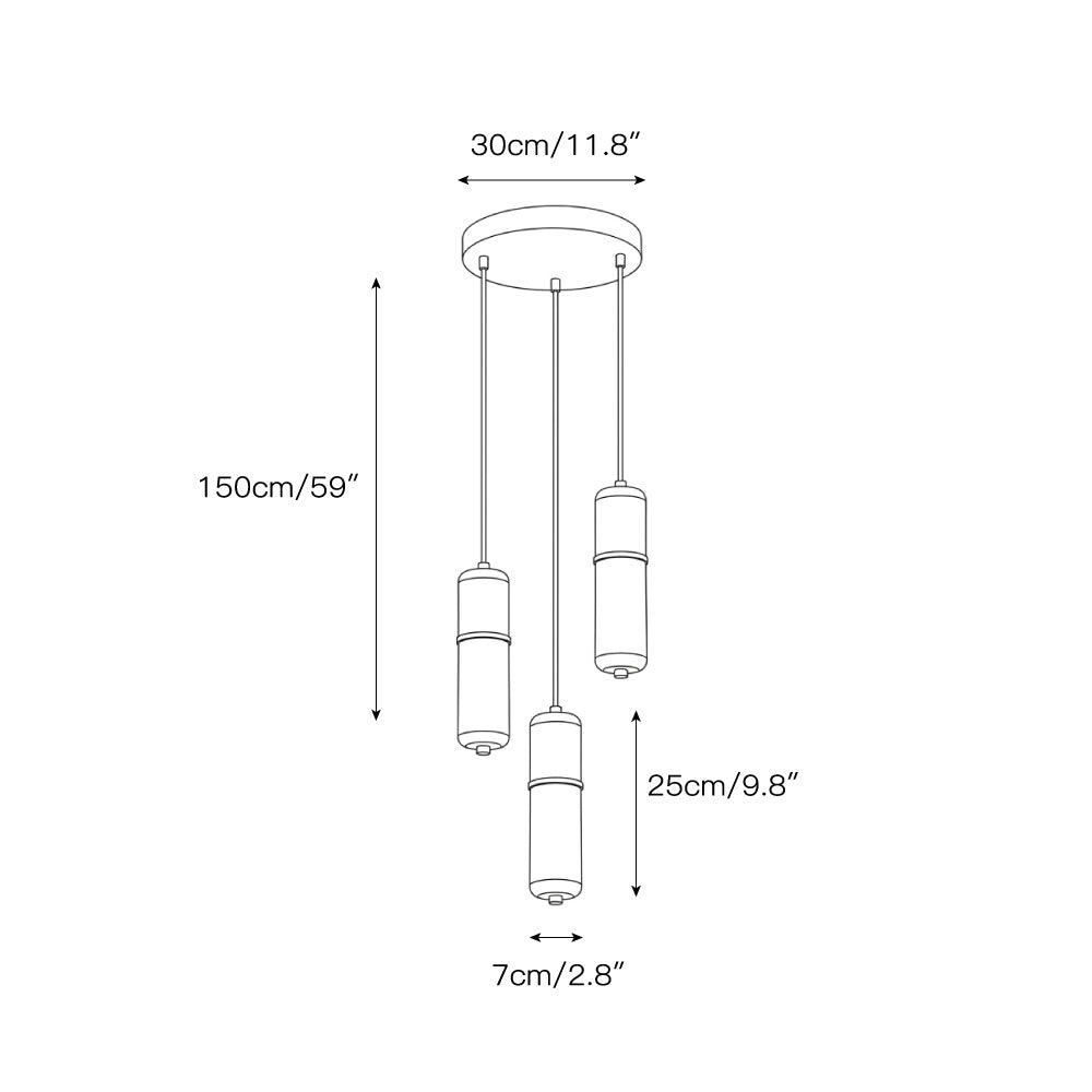 Lampa Wisząca Mosiężna z Kloszami w Stylu Alabastru - 5