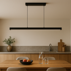 Lampa Wisząca LED Liniowa Imitacja Drewna z Żelazem - 4