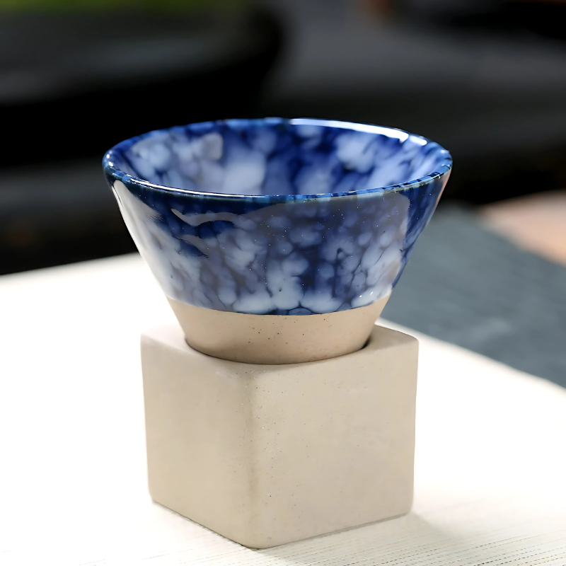 Filiżanki do Espresso Ceramiczne Zestaw 2 Szt. Ręcznie Szkliwione 100 - 6