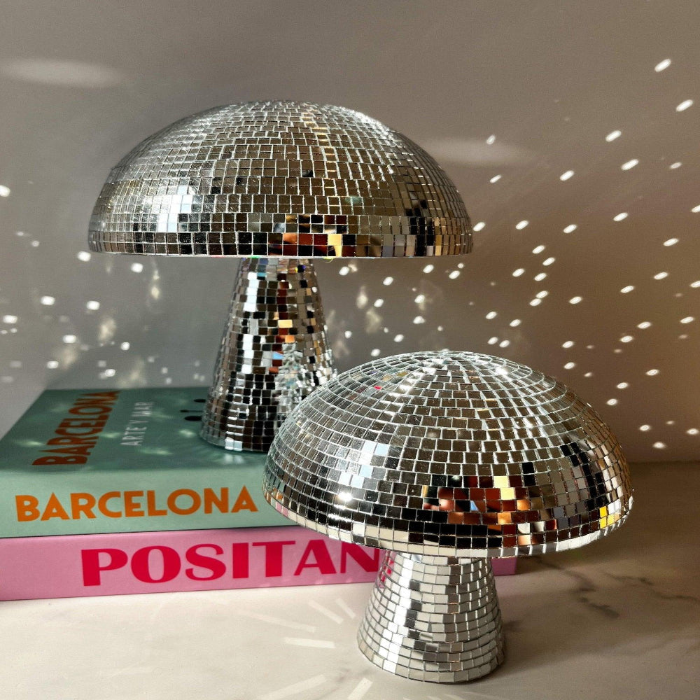 Dekoracja Ogrodowa Grzybek Retro z Lustrzanych Płytek Disco - 4