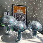Dekoracja Ogrodowa Grzybek Retro z Lustrzanych Płytek Disco - 5