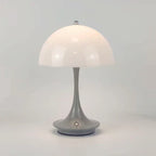 Lampa Stołowa Bezprzewodowa LED z Metalu i Szkła - Szary