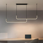 Lampa Wisząca Listwowa LED Czarna Minimalistyczna - Czarny