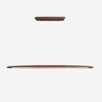 Lampa Wisząca Liniowa LED Drewniana Japandi - 3