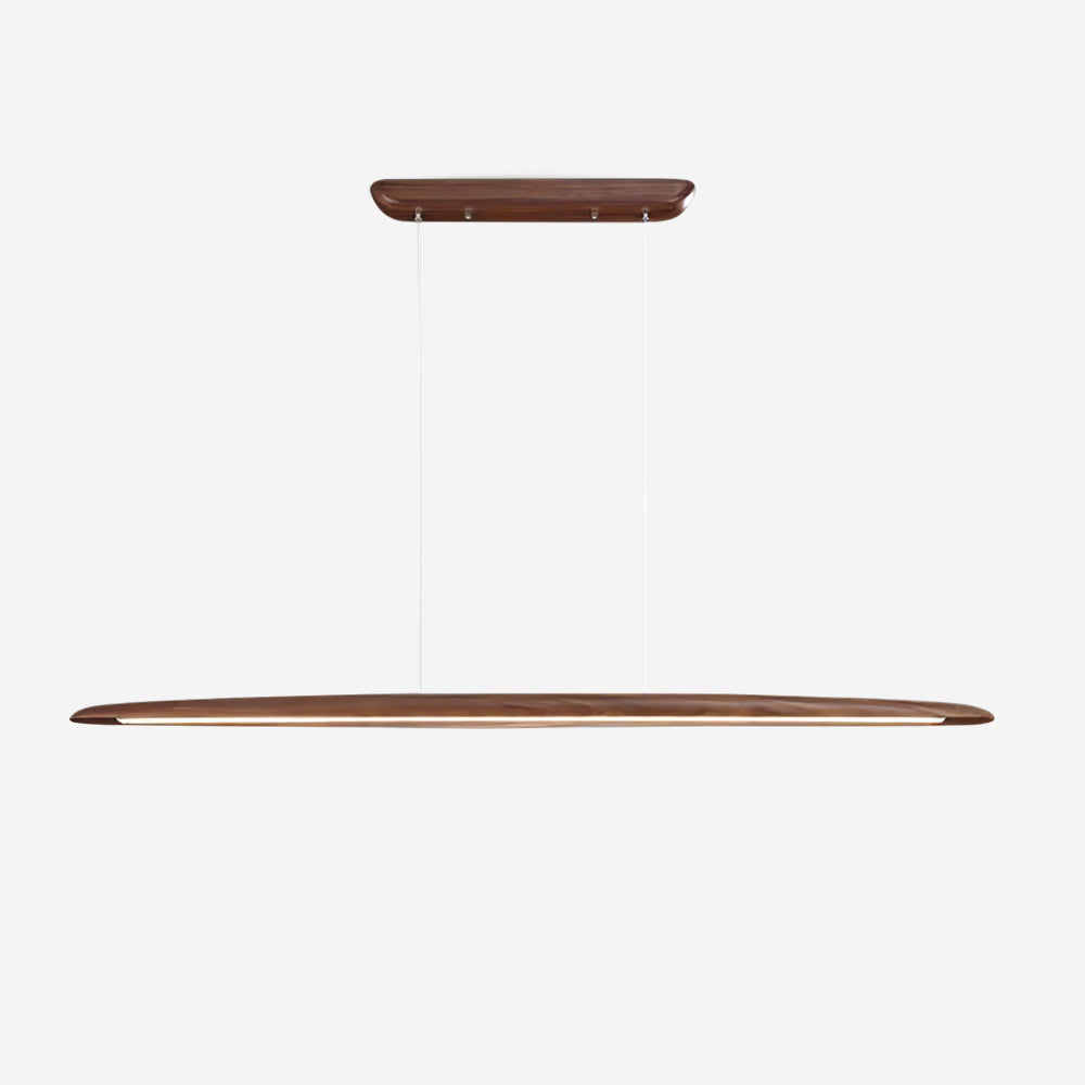 Lampa Wisząca Liniowa LED Drewniana Japandi - 3
