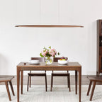 Lampa Wisząca Liniowa LED Drewniana Japandi - 7