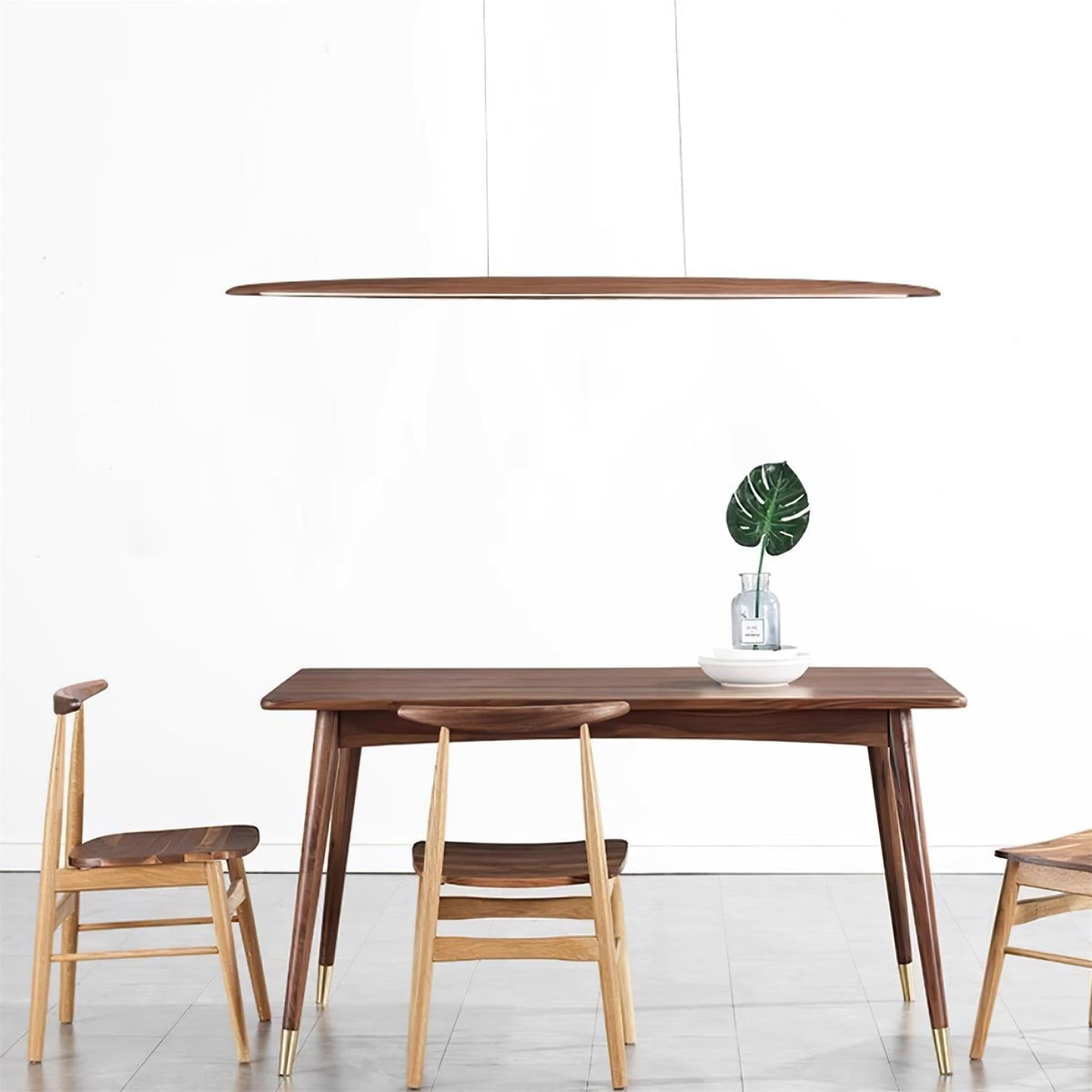 Lampa Wisząca Liniowa LED Drewniana Japandi - 6