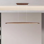 Lampa Wisząca Liniowa LED Drewniana Japandi - 10