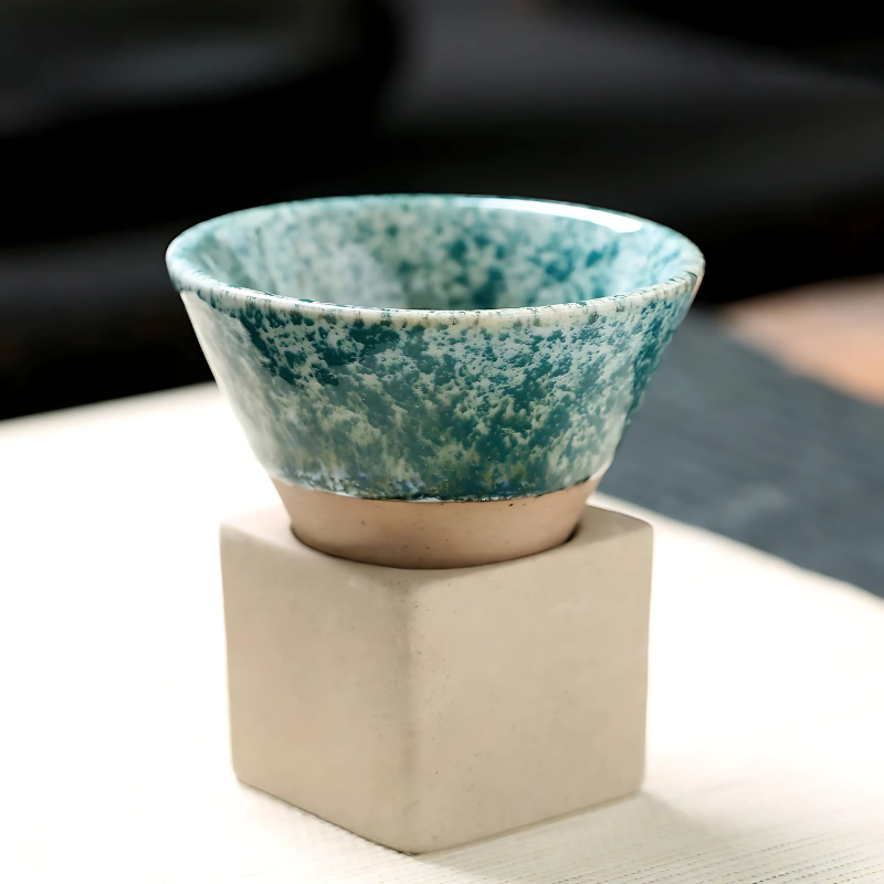 Filiżanki do Espresso Ceramiczne Zestaw 2 Szt. Ręcznie Szkliwione 100 - 7