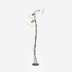 Lampa Podłogowa Kwiatowa z Białymi Kloszami - 2