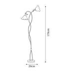 Lampa Podłogowa Kwiatowa z Białymi Kloszami - 5