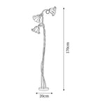 Lampa Podłogowa Kwiatowa z Białymi Kloszami - 6