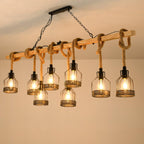 Lampa Wisząca Industrialna z Konopnym Sznurem - 7