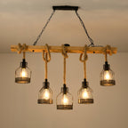 Lampa Wisząca Industrialna z Konopnym Sznurem - 11