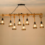 Lampa Wisząca Industrialna z Konopnym Sznurem - 15