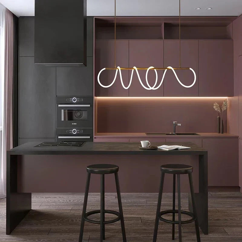 Lampa Wisząca Liniowa LED ze Aluminium Nowoczesna - 6