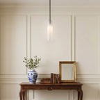 Lampa Wisząca Cylindryczna ze Szklanym Kloszem Dmuchanym Ręcznie - 5