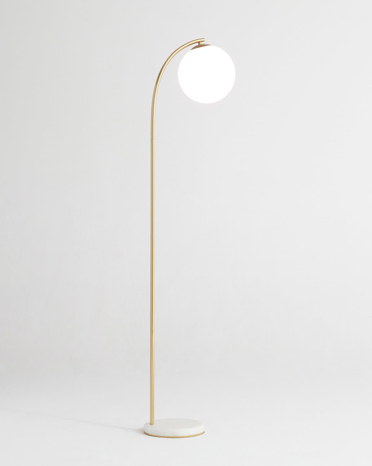 Lampa Podłogowa Art Deco ze Szklanym Kloszem Kulistym - 2