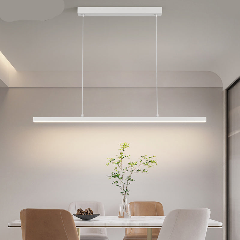 Lampa Wisząca LED Liniowa Imitacja Drewna z Żelazem