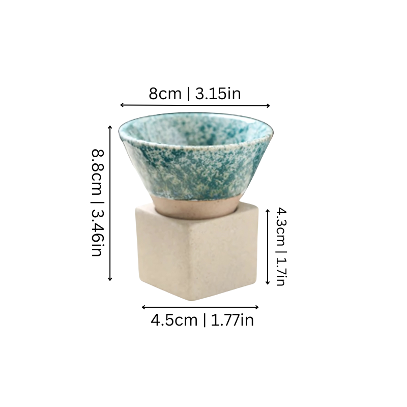 Filiżanki do Espresso Ceramiczne Zestaw 2 Szt. Ręcznie Szkliwione 100 - 2