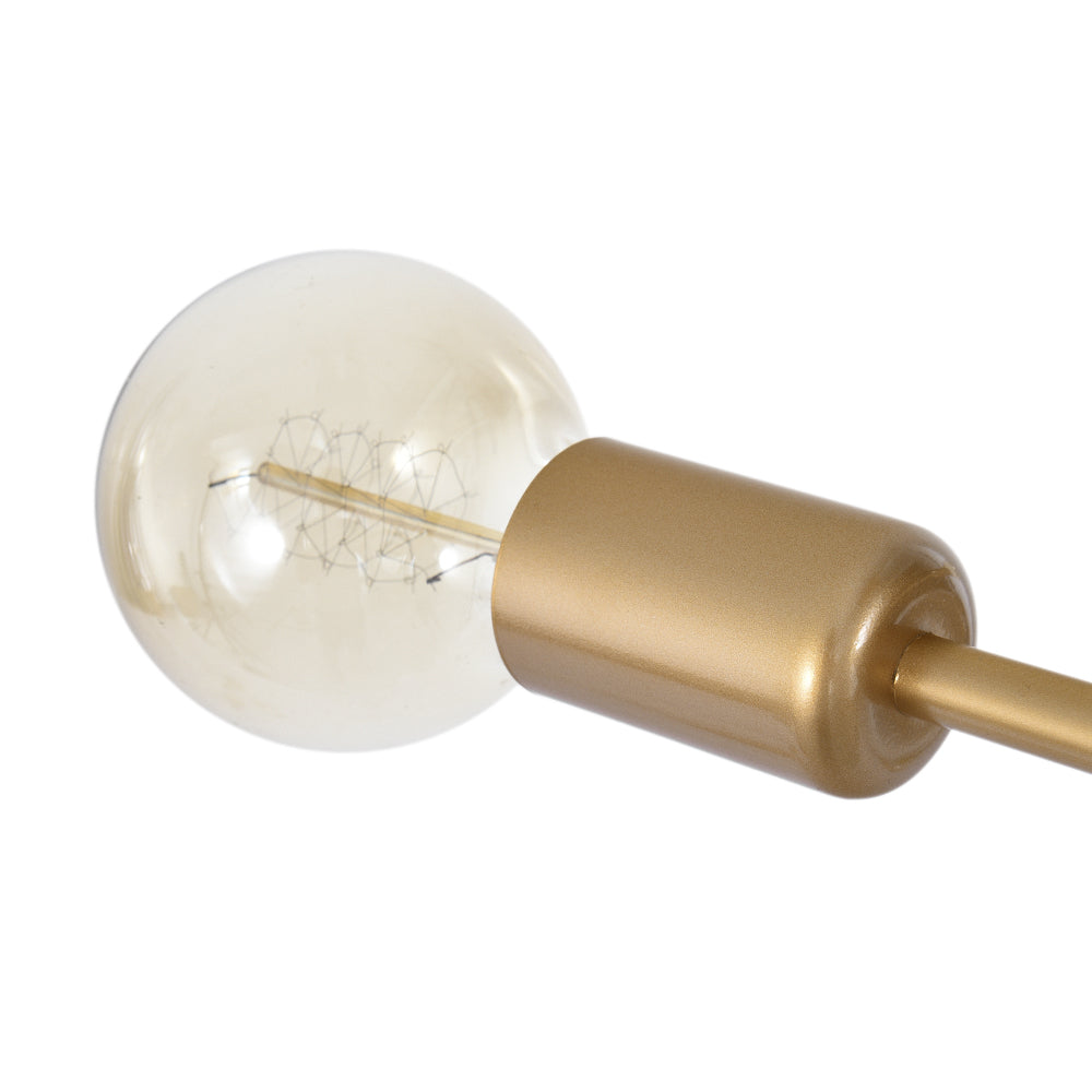 Lampa Sufitowa Sputnik ze Sześcioma Ramionami w Złotym Wykończeniu - 9
