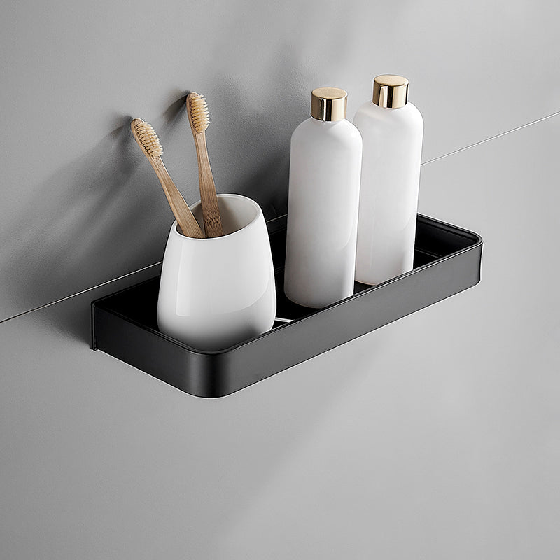 Półka Łazienkowa Ścienna Czarna Aluminiowa bez Wiercenia - 3