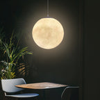 Lampa Wisząca Księżyc z Teksturowanymi Kraterami i Ściemnianiem - 7