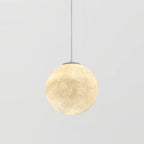 Lampa Wisząca Księżyc z Teksturowanymi Kraterami i Ściemnianiem - Biały