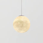 Lampa Wisząca Księżyc z Teksturowanymi Kraterami i Ściemnianiem - Biały