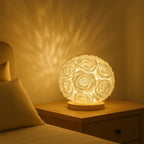 Lampa Stołowa LED w Kształcie Róży ze Sztucznymi Kwiatami - 2