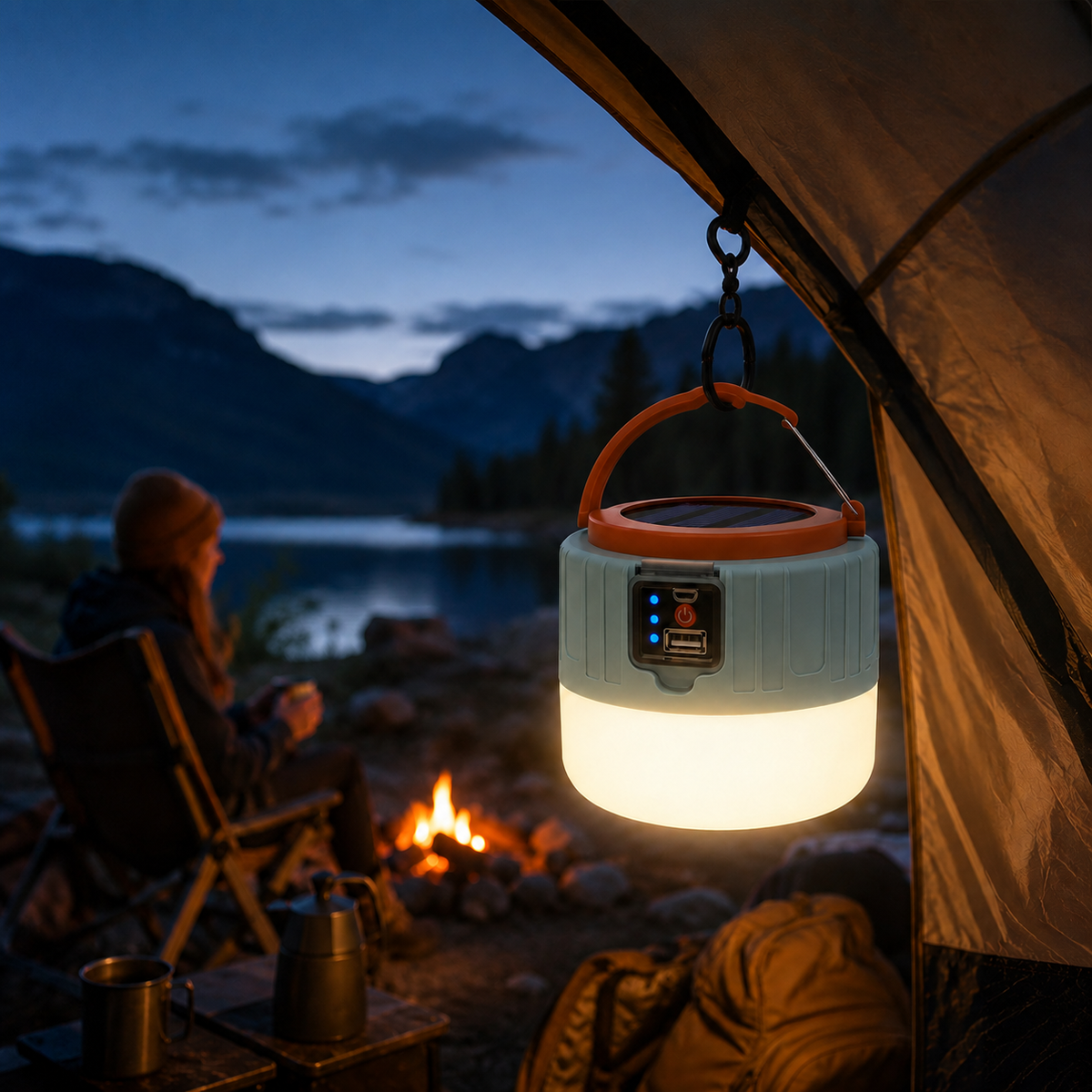 Lampa Ogrodowa LED z Panelem Słonecznym i Pilotem - 2