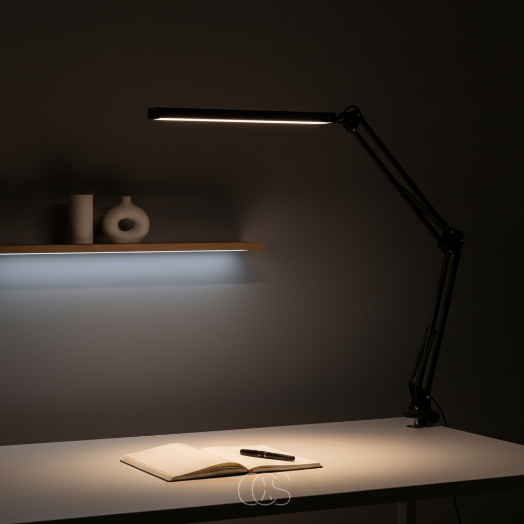 Lampka Biurkowa LED na Zacisk z Elastycznym Ramieniem - 4
