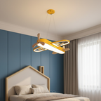 Lampa Wisząca Samolot do Pokoju Dziecięcego - Żółty