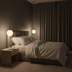 Lampa Wisząca Kula ze Szklanym Kloszem Opalowym - 5