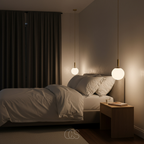Lampa Wisząca Kula ze Szklanym Kloszem Opalowym - Złoty
